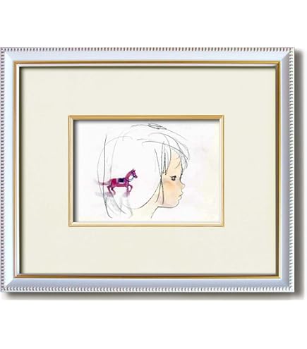 Amazon.co.jp: 色紙額 いわさきちひろ色紙額 少女像/絵画 壁掛け